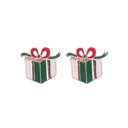 Christmas Cute Minimalist Christmas Tree Santa Claus Snowman Alloy Party Festival