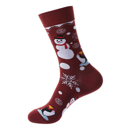 10 Pairs Haichin Christmas Mid-calf Socks For Men Trendy Brand Christmas Socks For Women Santa Claus Trendy Socks