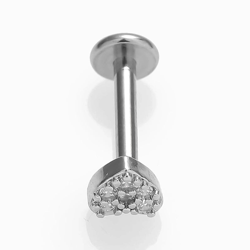 1 Piece Lip Rings Minimalist Commute Leaves Heart Shape Flower 316L Stainless Steel Inlay Zircon 18K Gold Plated Ear Cartilage Rings & Studs