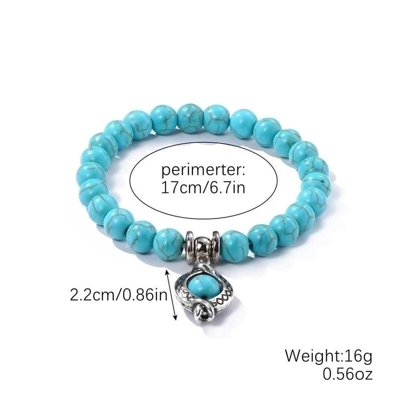 Fashion Starfish Butterfly Turquoise Beaded Women\'s Bracelets 1 Piece
