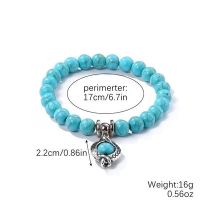 Fashion Starfish Butterfly Turquoise Beaded Women\'s Bracelets 1 Piece