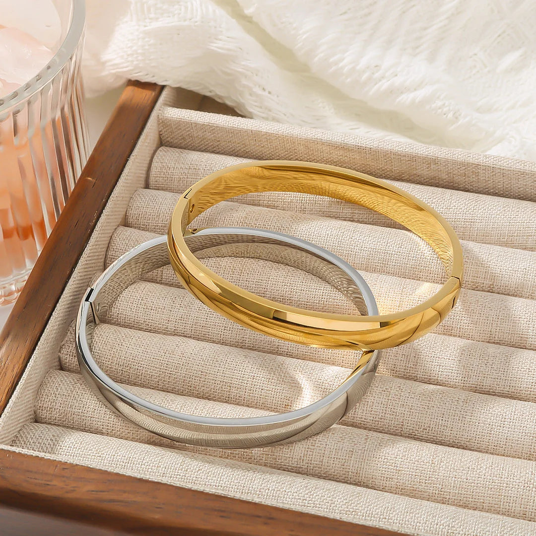 IG Style Circle Sphere Stainless Steel Electroplating Bangles