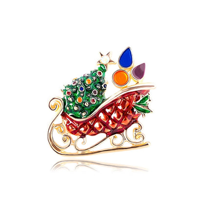 Cute Pin Animal Christmas Tree Snowman Alloy Plating Unisex Brooches