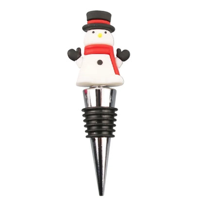 Christmas Cute Cartoon PVC Aluminium Alloy Wine Stopper 1 Piece