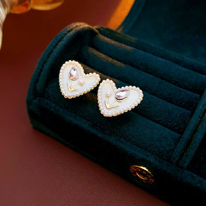 2 Pieces Minimalist Round Ellipse Geometric Copper Electroplating Earrings