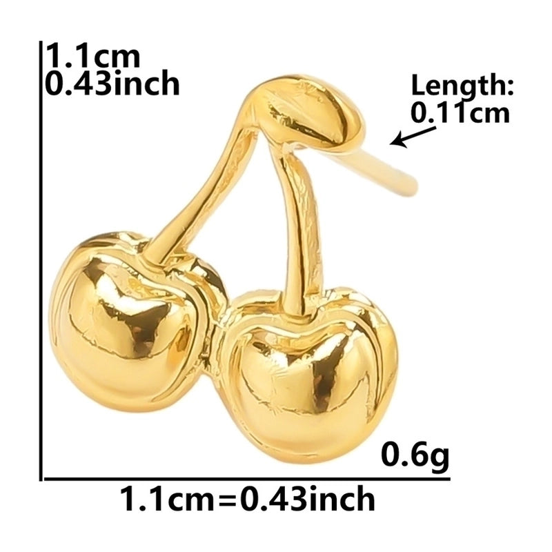 1 Pair Minimalist Flower Butterfly Plating 304 Stainless Steel 18K Gold Plated Ear Studs