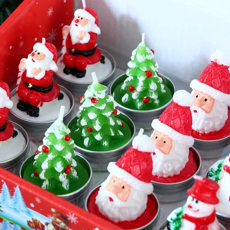 Christmas Cute Christmas Tree Santa Claus Paraffin