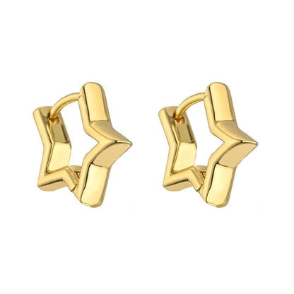 1 Pair Fashion Twist Plating Copper Gold Plated Earrings
