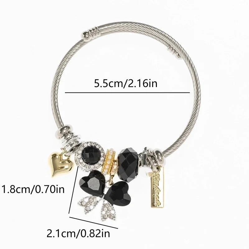Elegant Butterfly 304 Stainless Steel Alloy Bangle In Bulk