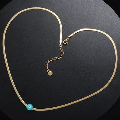 Fashion Devil'S Eye Stainless Steel Plating Necklace