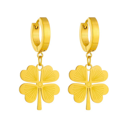 Korean Geometric Titanium Steel Stud Earrings