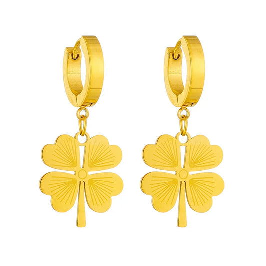 Korean Geometric Titanium Steel Stud Earrings