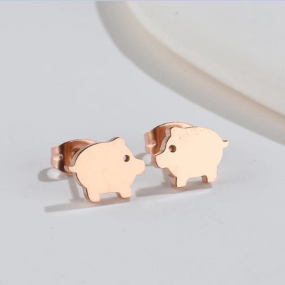 1 Pair Fashion Animal 304 Stainless Steel 18K Gold Plated Ear Studs