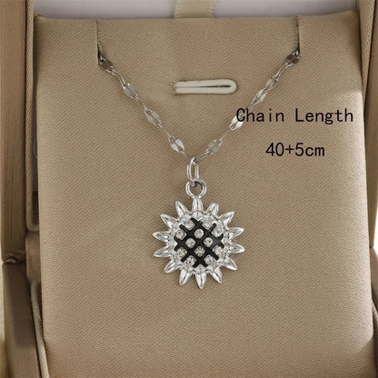 Minimalist Classic Style Cross Flower Butterfly 201 Stainless Steel Imitation Pearl Zinc Alloy Rhinestones 18K Gold Plated Enamel Diamond Pendant Necklace