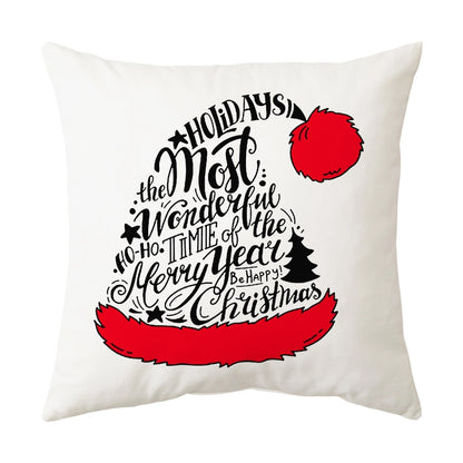 Classical Letter Short Plush Throw Pillow