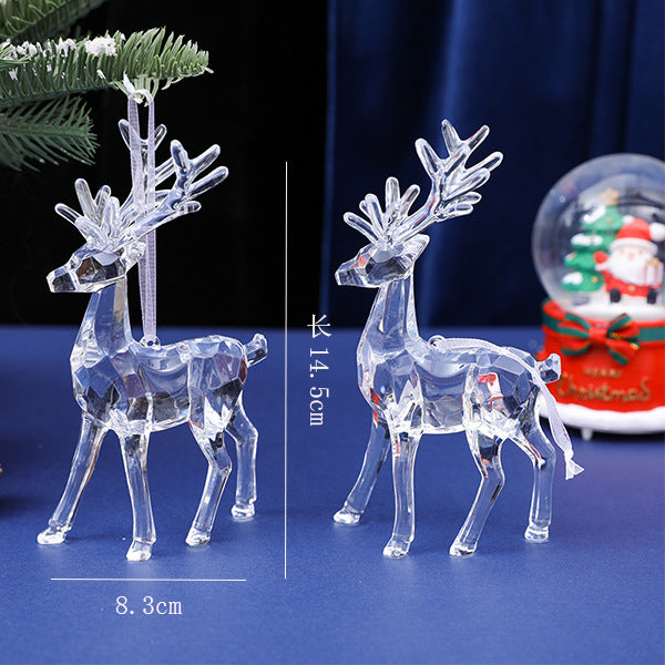Christmas Design Christmas Tree Snowflake Reindeer Keychain Acrylic Ice Stick Pendant