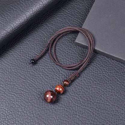 Minimalist Printing Natural Stone Pendant Necklace