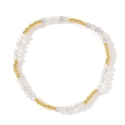 Bohemian Geometric Natural Stone Copper Bracelets In Bulk