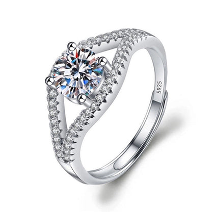 Copper Minimalist Classic Style Inlay Solid Color Zircon Rings