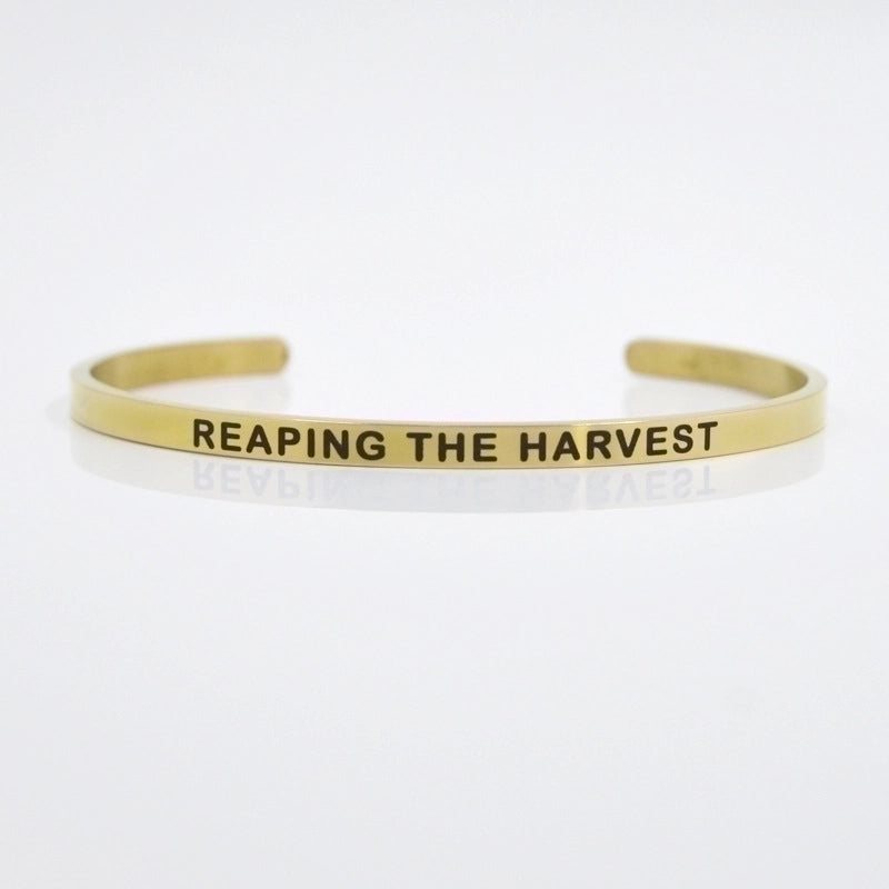 Minimalist Letter Stainless Steel Bangle