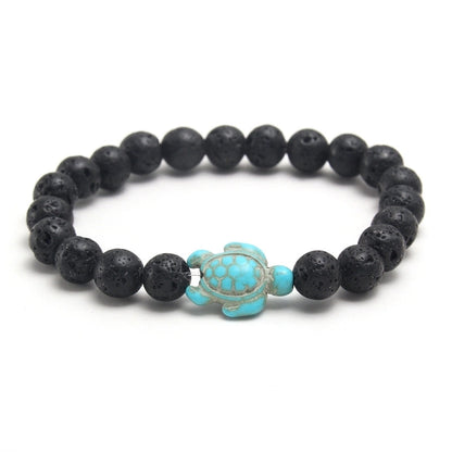 Minimalist Round Turquoise Tiger Eye Beaded Bracelets