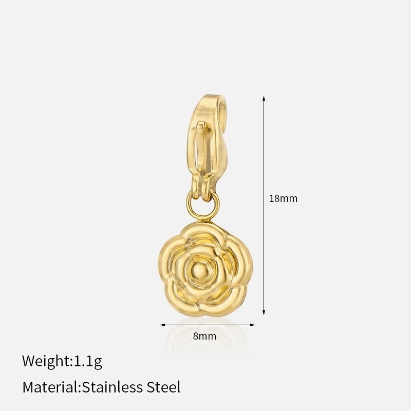 Casual Minimalist Heart Shape Flower 304 Stainless Steel Artificial Rhinestones Zircon 18K Gold Plated Polishing Inlay Bracelets Necklace