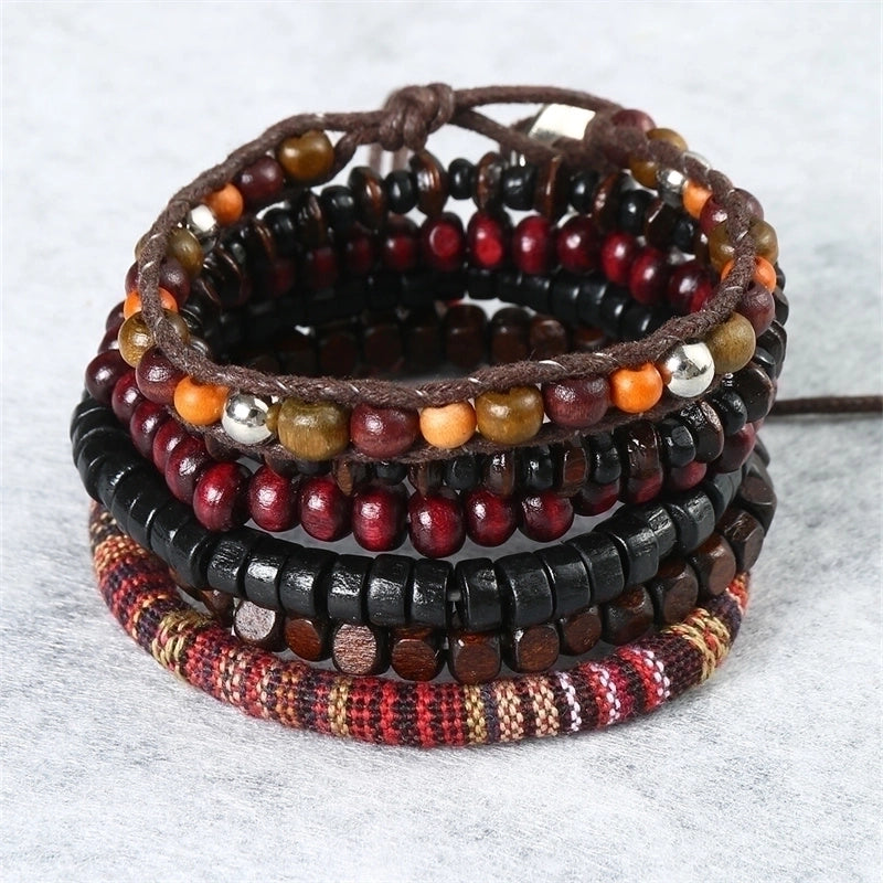 Casual Punk Cool Style Leaf Skull Pu Leather Alloy Halloween Men's Bracelets
