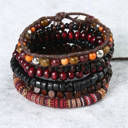 Casual Punk Cool Style Leaf Skull Pu Leather Alloy Halloween Men's Bracelets
