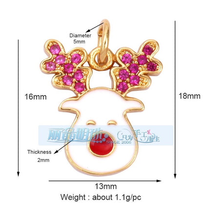 1 Piece Copper Geometric Heart Shape Snowflake Pendant Jewelry Accessories