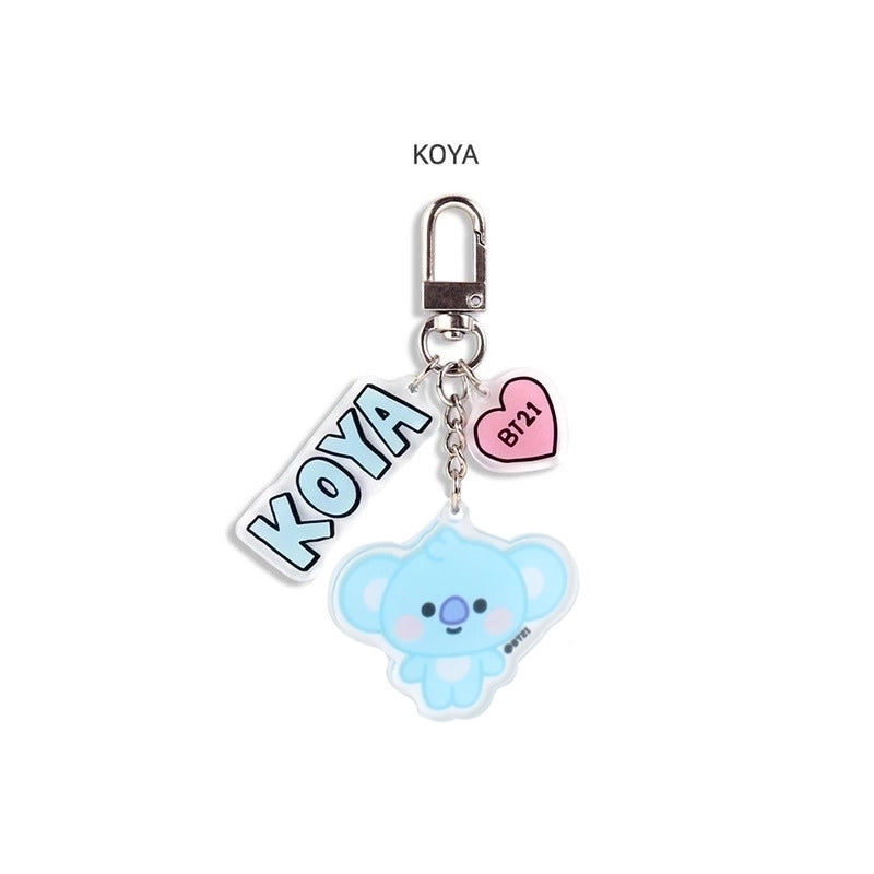 Minimalist Classic Style Rabbit Letter Heart Shape Arylic Metal Christmas Valentine'S Day New Year Women's Keychain