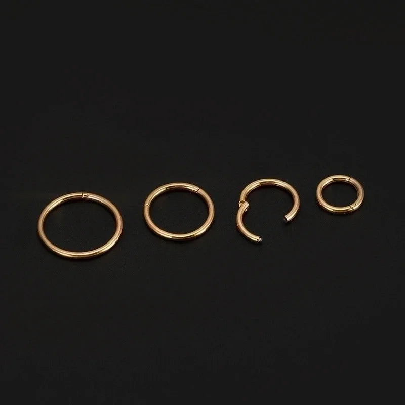 Minimalist Circle Stainless Steel Plating Nose Ring
