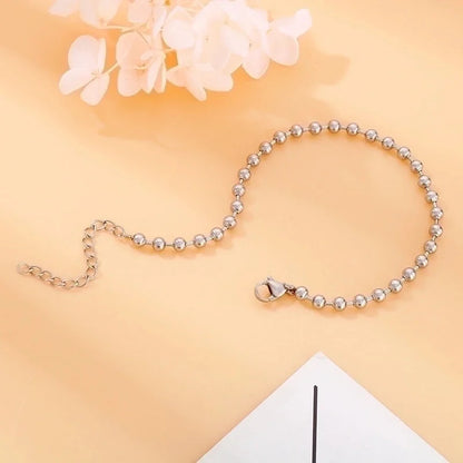 Basic Solid Color Titanium Steel 18K Gold Plated Bracelets In Bulk