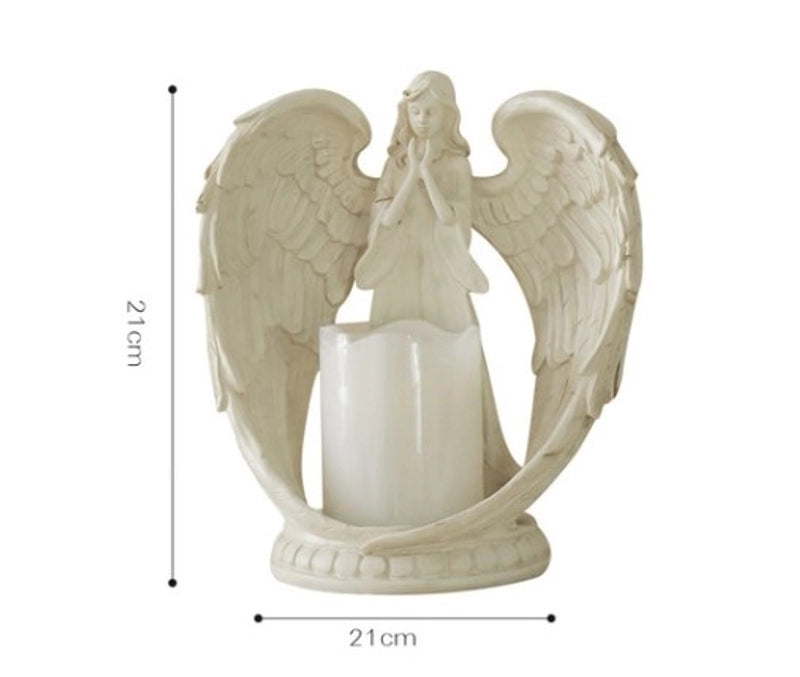 Christmas Vintage Style Minimalist Angel Resin Candlestick