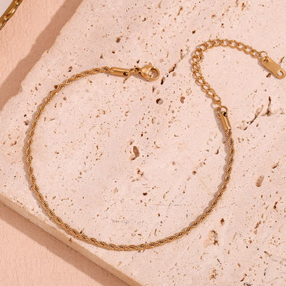Minimalist Women Geometric 18K Gold Plated Anklets