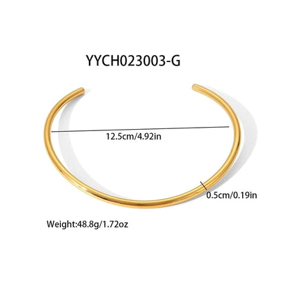 Minimalist Lines 304 Stainless Steel 18K Gold Plated Polishing Plating Choker
