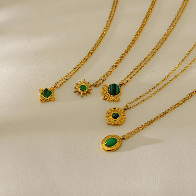 Elegant Luxurious Shiny Geometric Tree 304 Stainless Steel Necklace