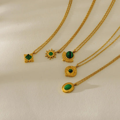 Elegant Luxurious Shiny Geometric Tree 304 Stainless Steel Necklace