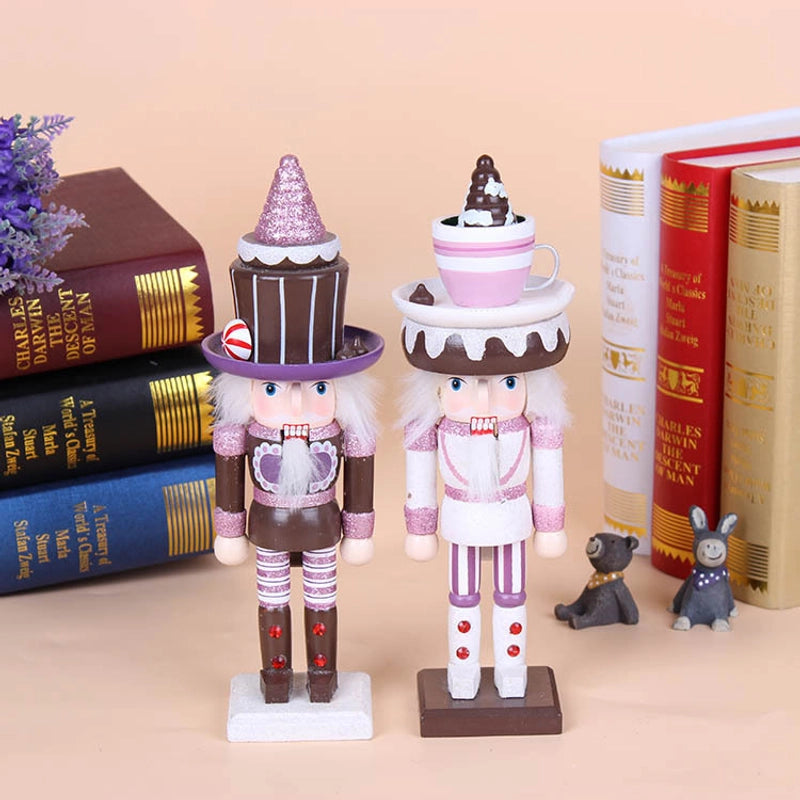 Nutcracker New 26CM Cake Man Painted Nutcracker Gift Birthday Gift