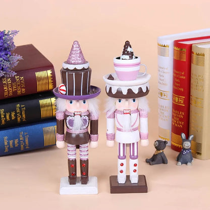 Nutcracker New 26CM Cake Man Painted Nutcracker Gift Birthday Gift