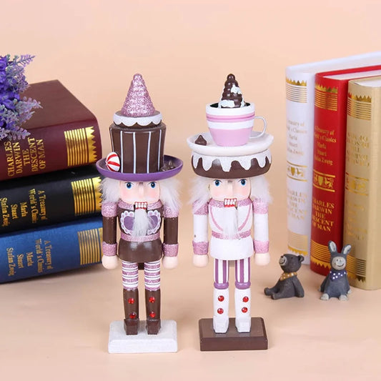 Nutcracker New 26CM Cake Man Painted Nutcracker Gift Birthday Gift