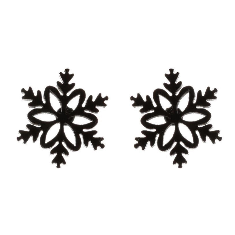 1 Pair Fashion Snowflake Plating 304 Stainless Steel 18K Gold Plated Ear Studs