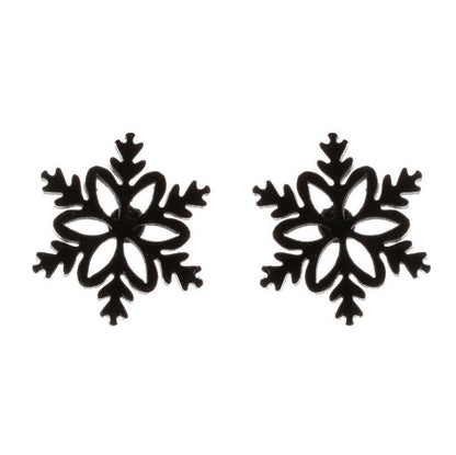 1 Pair Fashion Snowflake Plating 304 Stainless Steel 18K Gold Plated Ear Studs