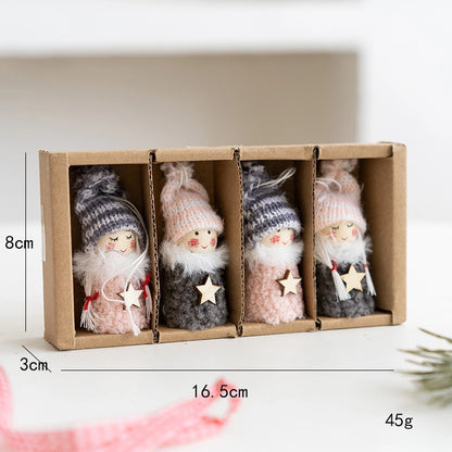 Christmas Minimalist Classic Style Santa Claus Holiday Daily Hanging Ornaments Decorative Props
