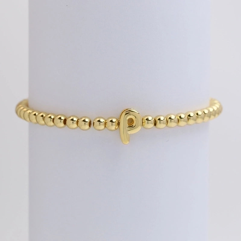 Copper Minimalist Plating Letter Bracelets