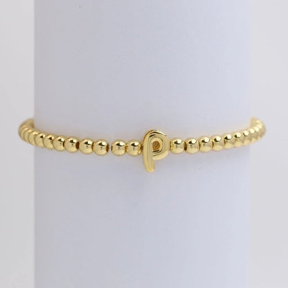 Copper Minimalist Plating Letter Bracelets