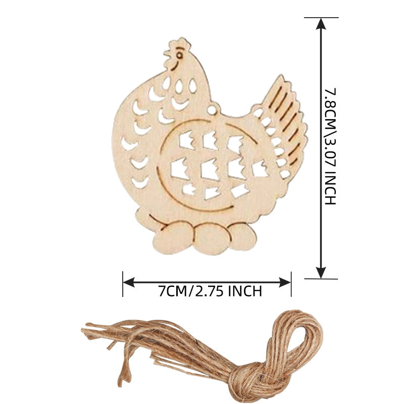 Christmas Pendant Home Decoration Supplies Wood Crafts Creative Carving Wood Christmas Tree Hanging Ornaments