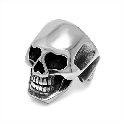Retro Funny Punk Skull 304 Stainless Steel Polishing Rings