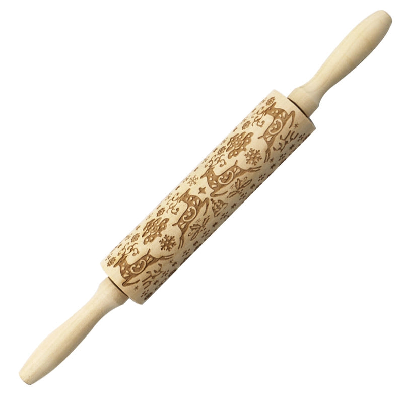 Christmas Cartoon Style Ethnic Style Elk Theaceae/Muhe Rolling Pin 1 Piece