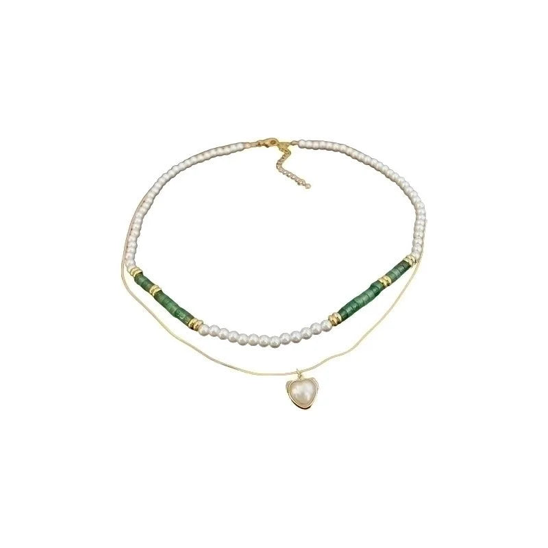 Minimalist Commute Heart Shape Alloy Inlay Zircon Women's Pendant Necklace Necklace