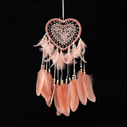 Creative Hollow Love Dream Catcher Lantern Hanging Ornaments Nordic Wedding Dream Catcher Christmas Dream Catcher Hanging Ornaments